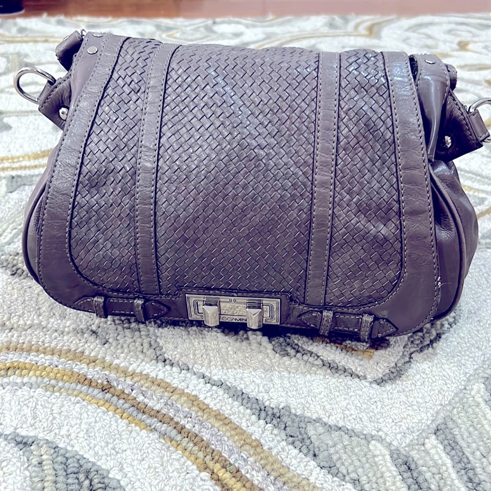 💕Rebecca minkoff taupe gray leather medium satchel bag 💕
